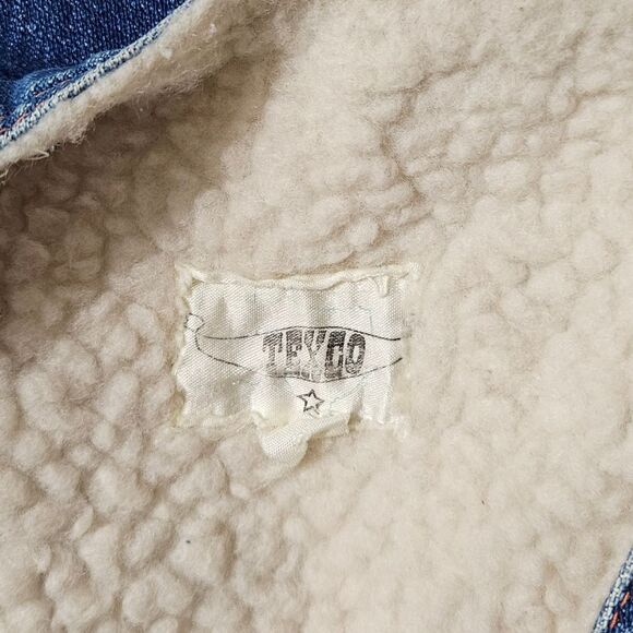 Mens Vintage Texco Denim Vest Sherpa Lined Western Country Rodeo Festival - Picture 4 of 5